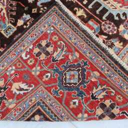 7'2x10'4 Ft Afghan New Mamluk Design Area Rug, Luxury Farmhouse Rug - Handmade Medallion Wool Bedroom Livingroom Office D??cor - thumbnail 4