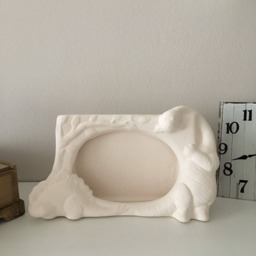 Picture Frame With Dinosaur, For Kids, Ceramic Bisque, Ready To Paint, Gift Home Decor, Party Decoration, Boy - thumbnail 2