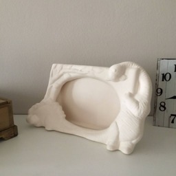 Picture Frame With Dinosaur, For Kids, Ceramic Bisque, Ready To Paint, Gift Home Decor, Party Decoration, Boy - thumbnail 3