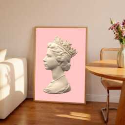 Queen Elizabeth Machin Sculpture Print Royal Family Memorabilia - thumbnail 3