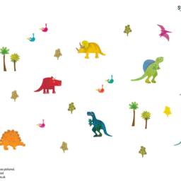 Friendly Dinosaur Wall Stickers, Decals, Dino Stickers For Walls, Themed Room, Sticker - thumbnail 2