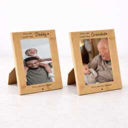 Personalised Bamboo World's Best Daddy Photo Frame - Engraved Father's Day Keepsake Gift From Child