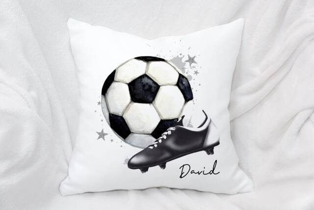 Personalised Football Cushion, Ideal Birthday Gift, Fathers Day - image 1