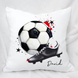 Personalised Football Cushion, Ideal Birthday Gift, Fathers Day - thumbnail 4