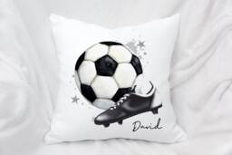 Personalised Football Cushion, Ideal Birthday Gift, Fathers Day - thumbnail 1