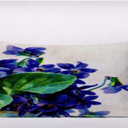 Vintage Purple Flowers - Customizeable Personlized -Cushion Cover Case Or Stuffed With Insert - thumbnail 2