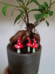 Handmade Glow in The Dark Mushroom Set Fairy Garden Decor