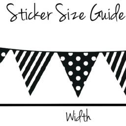 Bunting, Vinyl Wall Art Sticker Decal Mural. Home, Wall, Window, Mirror Decor. Nursery, Children's Bedroom, Playroom. Spots & Stripes, Flags - thumbnail 3