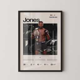 Jon Jones Poster, Ufc Inspired Mma Wall Art, Fighter Legacy Print, Combat Sports Gym Decor, Martial Arts Artwork - thumbnail 1