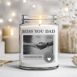 Miss You Dad Candle Label L Printable Sticker Merry Christmas Labels Large Gift
