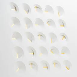 Wall Art, Chaos Artwork, Romantic Lines, Wall Sculpture, Curved Gold Foil - thumbnail 3