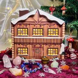 Deluxe Crystal Christmas Advent Calendar - Natural Xmas Gemstone Count Down Festive Mystery Box - thumbnail 2