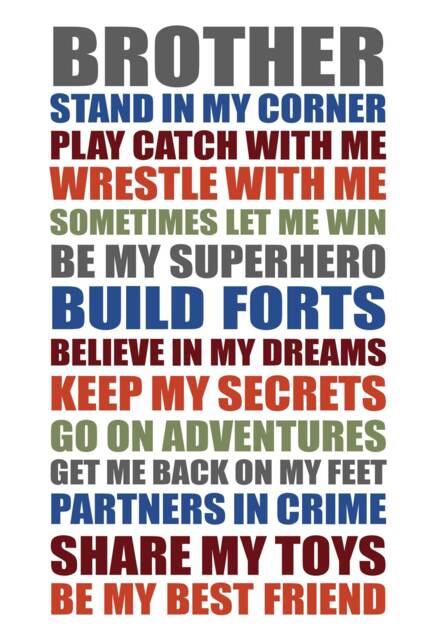 Brothers Print, Brother Gift, Memories, Picture, Wall Art, Bedroom, Birthday, Christmas Gift For - image 1