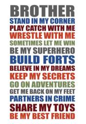 Brothers Print, Brother Gift, Memories, Picture, Wall Art, Bedroom, Birthday, Christmas Gift For - thumbnail 1