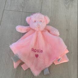 Personalized Baby Teddy Bear Comforter Soft Furry Satin Blanket - thumbnail 4
