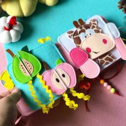 Personalised Felt Book, Personalized Quiet Book From 6 Month To 2 Years, Montessori Soft Toy - thumbnail 2