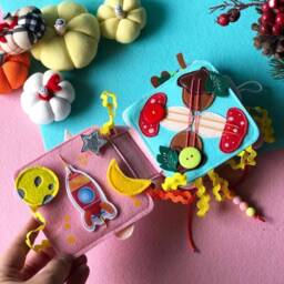 Personalised Felt Book, Personalized Quiet Book From 6 Month To 2 Years, Montessori Soft Toy - thumbnail 4