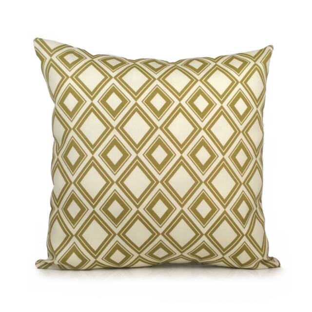 Olive Green & Off White Pillow, Throw Pillow Cover, Decorative Cushion Pillowcase, Accent Cotton Blend - image 1
