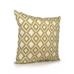 Olive Green & Off White Pillow, Throw Pillow Cover, Decorative Cushion Pillowcase, Accent Cotton Blend - thumbnail 2