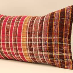 Pillow Cover - Classic Kilim -Sofa -Ticking Striped-Home Sofa Pillows -Decorative -12x20 Inches- Koef-346 - thumbnail 2