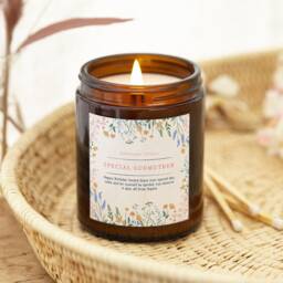 Personalised Godmother Candle Floral Scented Soy Wax Gift