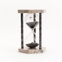 Natural Marble Sand Timer - Handmade Steel Hourglass, Home Decor