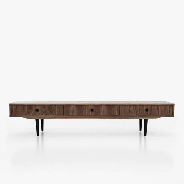 Mid-Century Sideboard, Dresser, Commode, Japandi Furniture, Credenza Made Of Walnut Vaneer - Livlo O-L01 - image 1