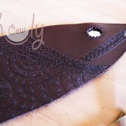 Beautiful Large Wall Hanging Of A Hand Carved Leather Fish, Fish Hanging, Housewarming Gift - thumbnail 4