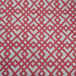 2 New 20x29 Inch Designer Handmade Pillow Cases in Pink Geometric On White - thumbnail 2