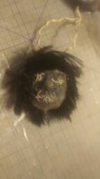 Paper Mache Brunette Shrunken Head - thumbnail 1