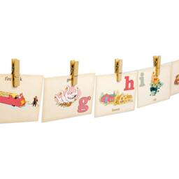 Vintage Style Abc Flashcards Printable Nursery Wall Art 5x7 Cards - Digital Download - thumbnail 3
