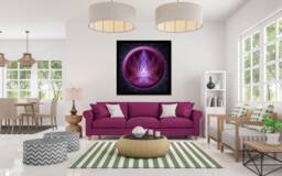 Violet Flame Healing Mandala Tapestry - Wall Hanging Mindfulness Gift Meditation Yoga Spiritual Visionary Art