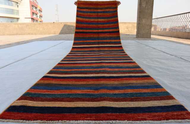 2'9x9'10 Collectors Piece Brand New Gabbah Runner Area Rug, Afghan High Pile Soft Oriental, Turkmen Livingroom, Bedroom Rug - image 1