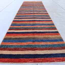 2'9x9'10 Collectors Piece Brand New Gabbah Runner Area Rug, Afghan High Pile Soft Oriental, Turkmen Livingroom, Bedroom Rug - thumbnail 2