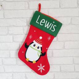 Personalised Christmas Stockings~Reindeer Stocking~Father Stocking~Penguin Stocking~xmas Decoration - thumbnail 4