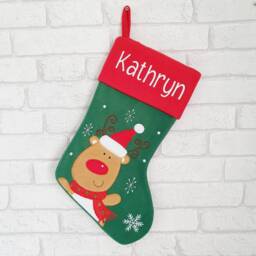 Personalised Christmas Stockings~Reindeer Stocking~Father Stocking~Penguin Stocking~xmas Decoration - thumbnail 3
