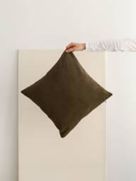 Soft Linen Light Green Throw Pillow Cover, Boho Army Any Size Lumbar Case, Cushion Hidden Zipper, Bedroom Decor - thumbnail 1