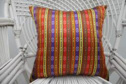 Kilim Pillows, Throw Pillow Cover, Cases, 18x18 Cushion, Double Sided Pillow, Striped 10 - thumbnail 1