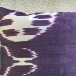 Handwoven Silk Ikat Pillow Cover, Modern Home Decor - 16x16 - thumbnail 2