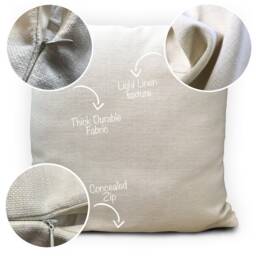 Personalised Dad Grandad Cushion Cover Fathers Day Gift - New Baby Pregnancy Announcement 16 Inch Heavy Linen Material - thumbnail 3