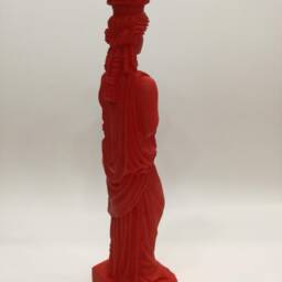 Caryatid Sculpted Female Figure Of The Erechtheion Greek Art Statue Red - thumbnail 4