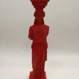 Caryatid Sculpted Female Figure Of The Erechtheion Greek Art Statue Red - thumbnail 2