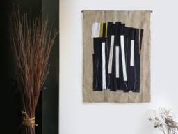 Decorative Wall Hanging Design Art Geometric Pattern Contemporary Style Natural Dye Handmade - thumbnail 1
