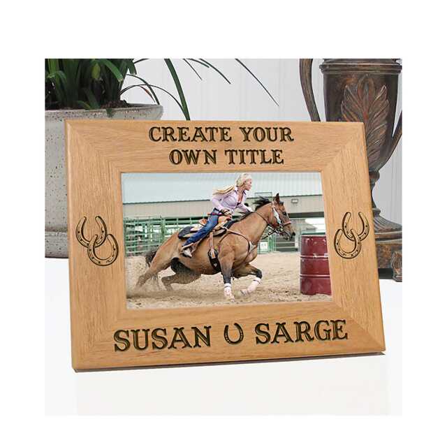 Horse Photo Frame Custom Create Western Rodeo Wall Art For Cowboy & Cowgirl Rider Personalized Gifts - image 1