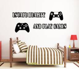 Gamer Wall Decal Video Game Controller Sticker Vg028 - thumbnail 1
