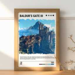 Baldur's Gate 3 - 2023 Poster - Video Game Wall Art Print Gaming Gift A5-A4-A3-A2-A1 Unframed Canvas For Frame Or Hanger - thumbnail 2