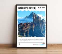 Baldur's Gate 3 - 2023 Poster - Video Game Wall Art Print Gaming Gift A5-A4-A3-A2-A1 Unframed Canvas For Frame Or Hanger - thumbnail 1