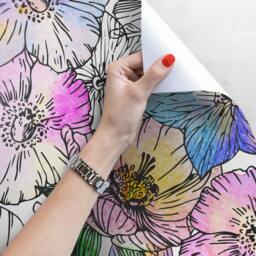 Poppy Flower Removable Wallpaper, Wall Mural, Self Adhesive Wall Murals, Poppies Decal, Peel & Stick Mural #1 - thumbnail 3