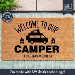 Our Camper Doormat - Outdoor Camp Accessory Welcome Motorhome Coir Door Mat Personalized Accessories Camping - thumbnail 1