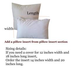 Long Mongram Pillow Covers, Personalized Lumbar Bed Monogram Cover - thumbnail 4